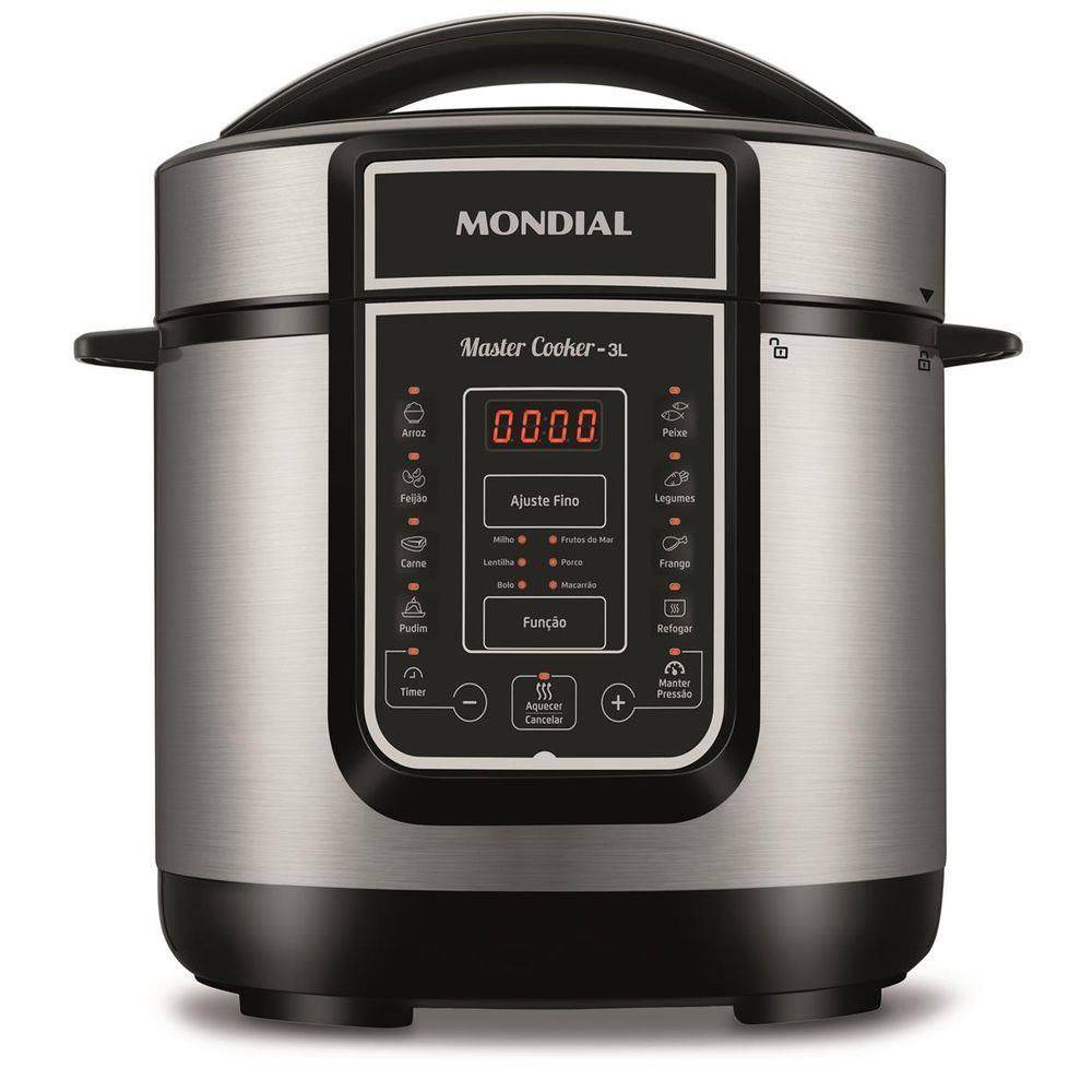 Panela de Pressão Elétrica Digital 3L PE-40 Mondial Inox 127v