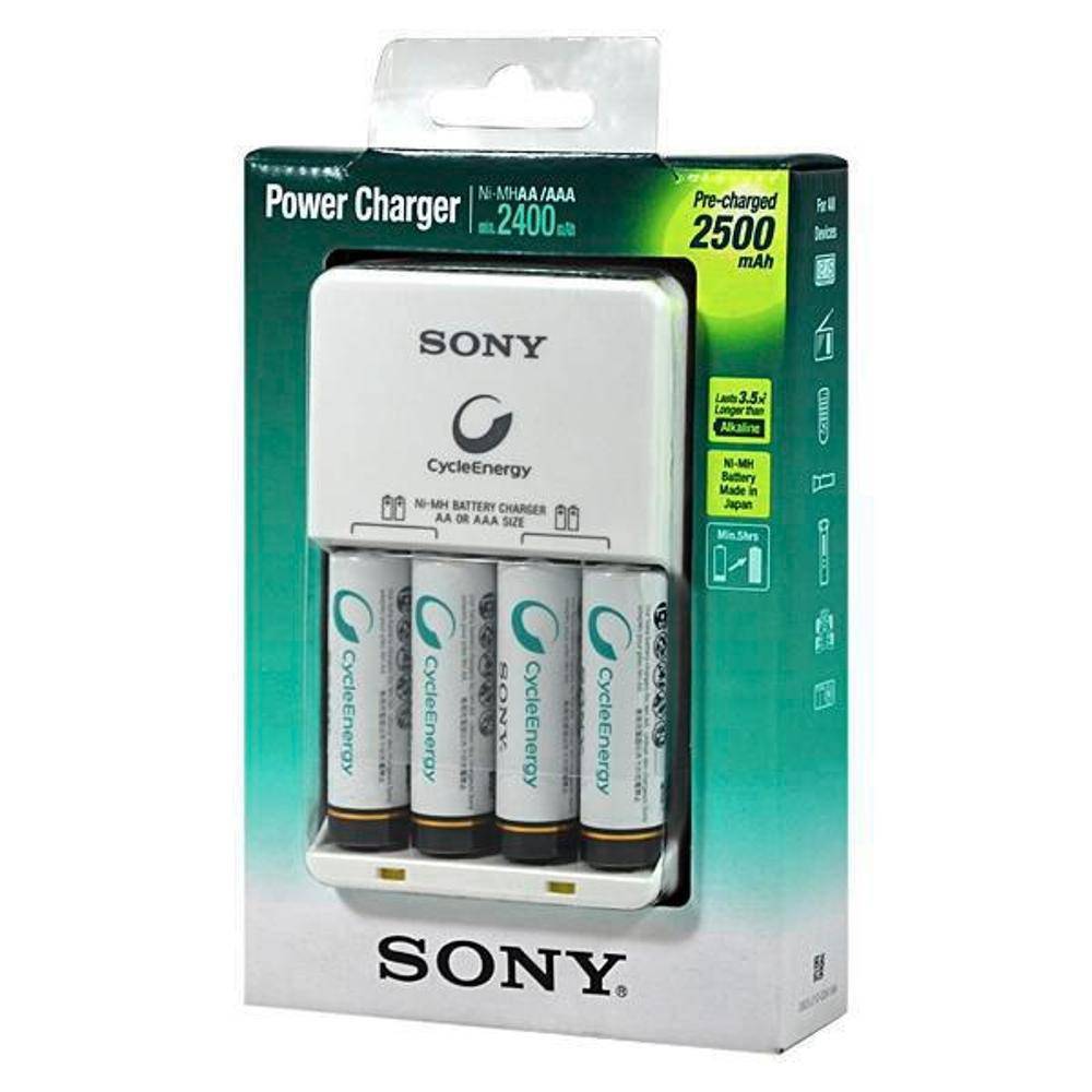 Carregador De Pilhas Sony Com 4 Pilhas BCG-34HH4GN