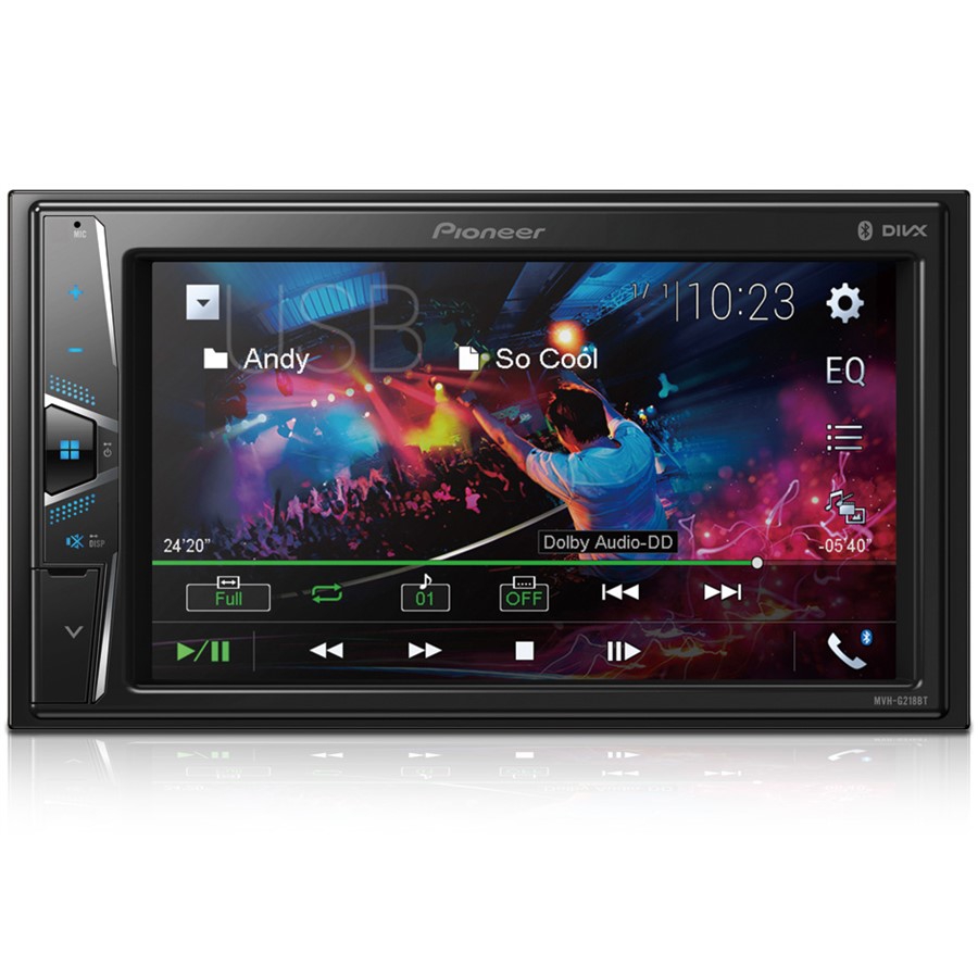 Dvd Pioneer MVH-G218BT 2 Din Tela 6,2 USB e Bluetooth