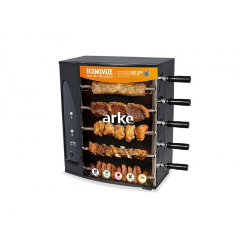 Churrasqueira rotativa elétrica Arke VITTA SMART 05 5 Espetos 220v