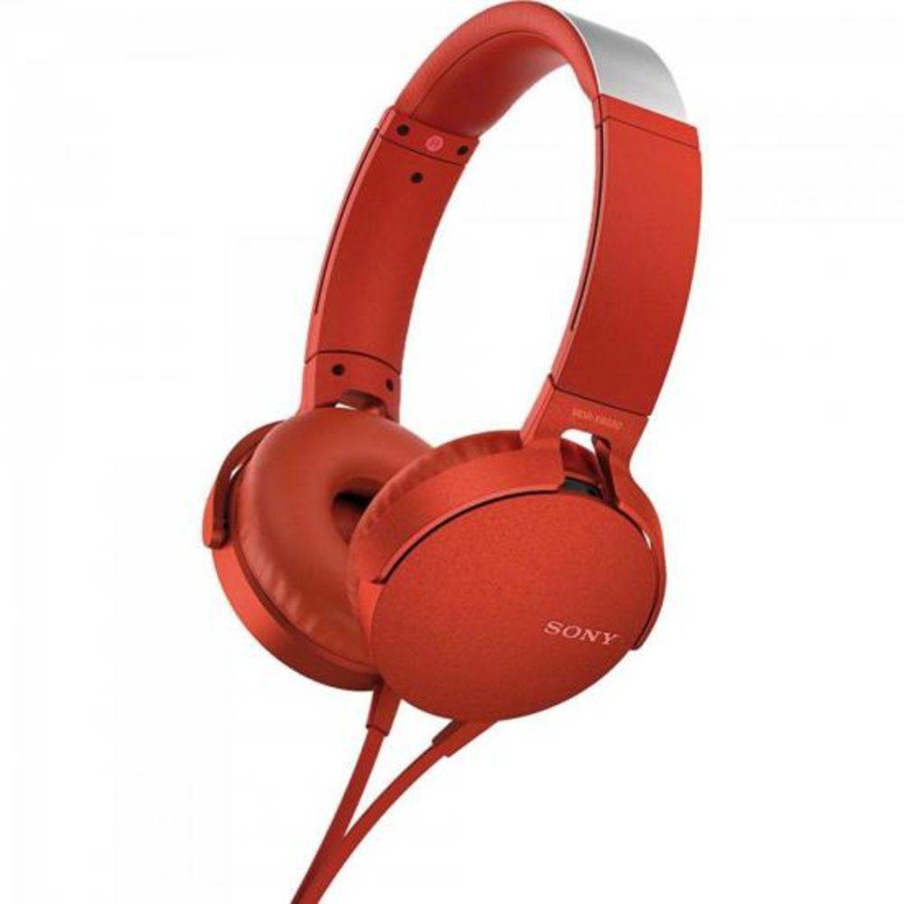 Headphone Sony Mdr-xb550ap Com Extra Bass Vermelho