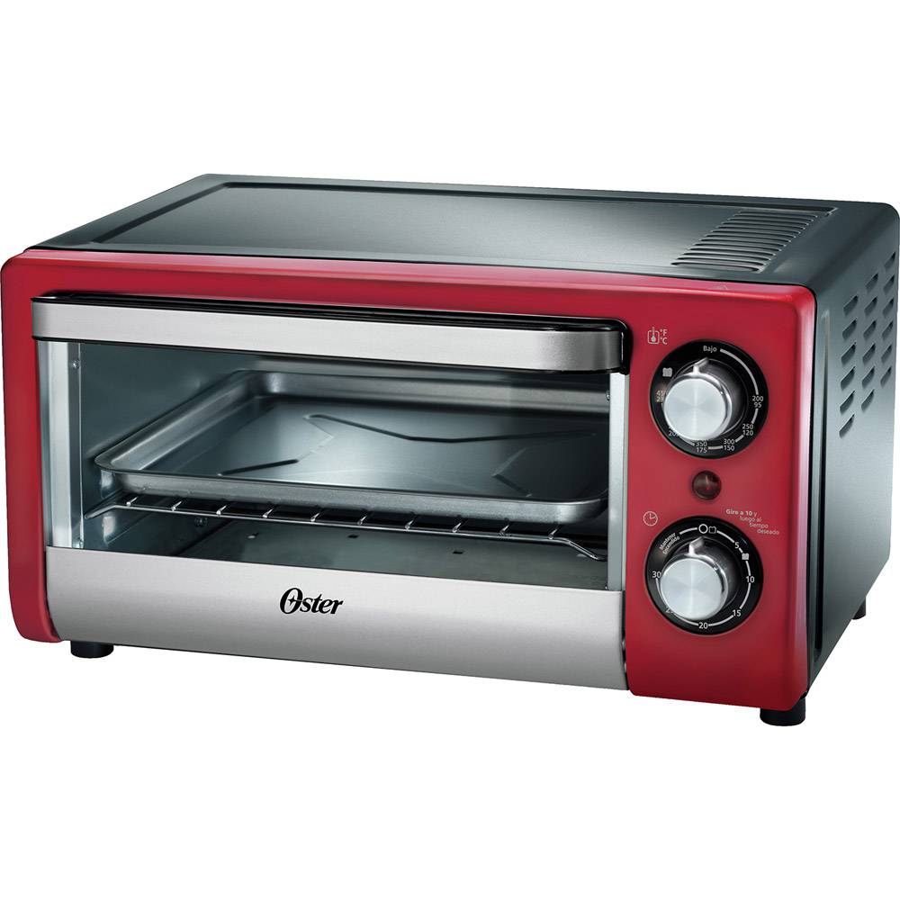 Forno elétrico tostador Oster 10L vermelho 127v