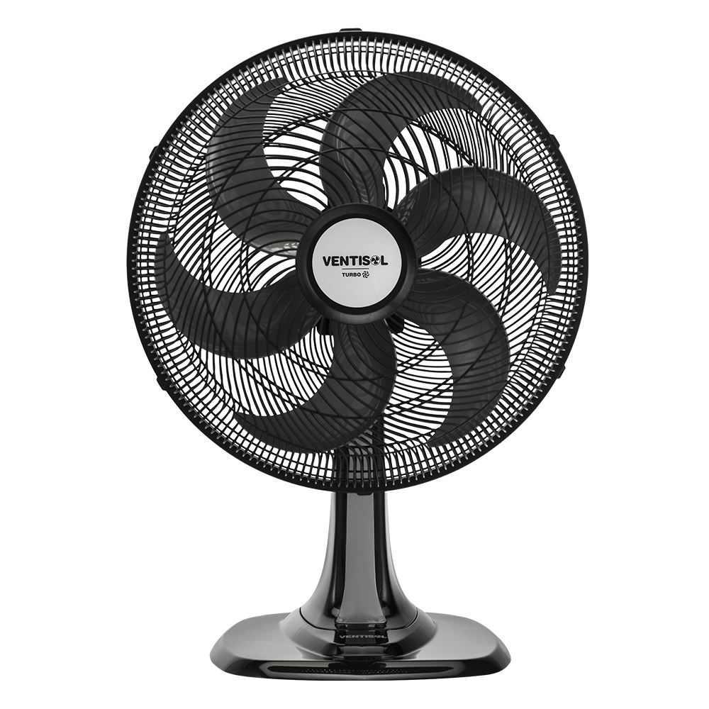 Ventilador Mesa Turbo 6P 40cm Ventisol Preto Premium Silencioso 127v